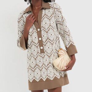 Tuckernuck Mocha Mousse Lace Collier Dress - NWT